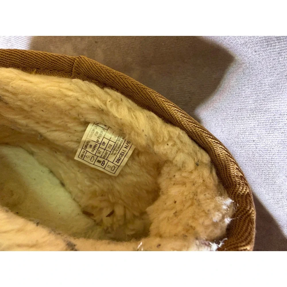 UGG Classic Ultra Mini Platform Chestnut Suede Shearling Boots 1135092 Mens 9
